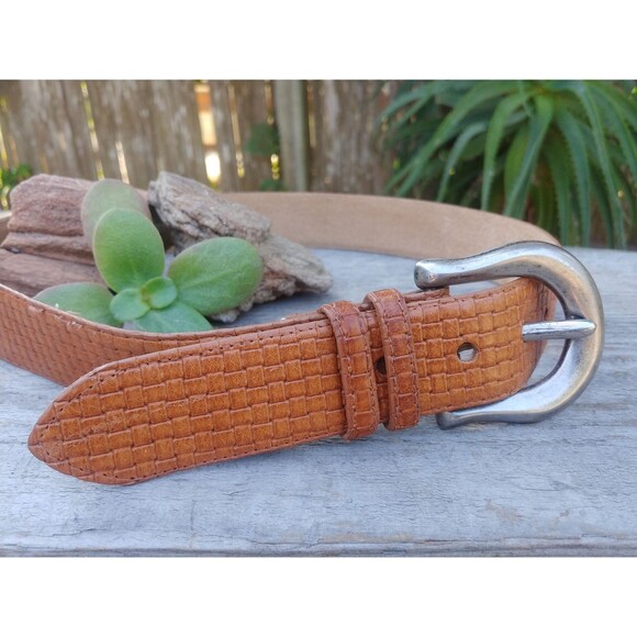 Vintage Talbots Brown Leather Belt Womens Size Large - Picture 3 of 10